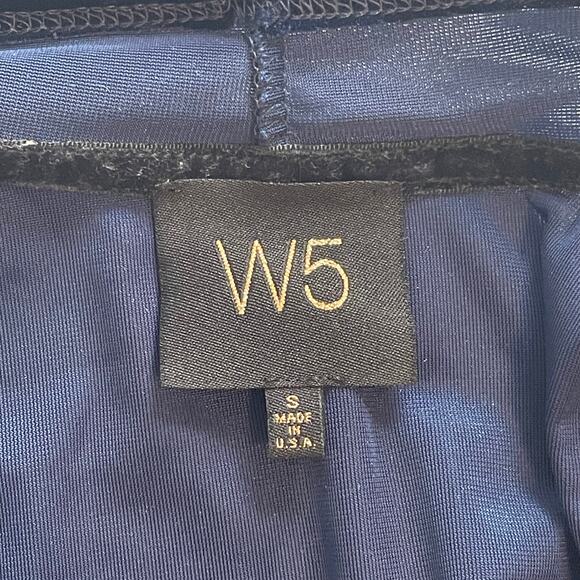 W5 Velveteen Open Cardigan Women's Size Small NavyTie Sleeve Topper Velvet - Picture 4 of 7